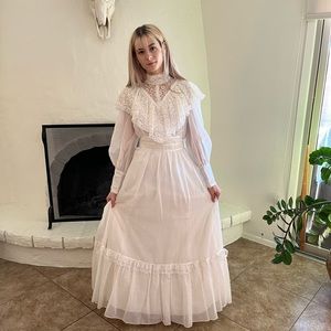 Vintage 70s Candi Jones wedding dress